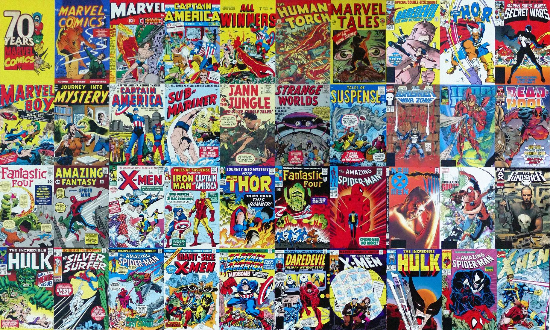 Marvel comic montage